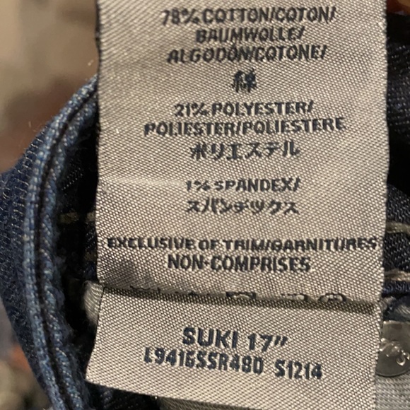 Silver Jeans Suki 17” Mid Rise - Skinny Size 27W - Picture 12 of 12